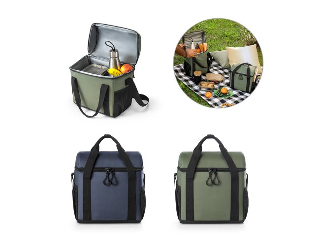 ROMA M. Cooler. Bolsa t�rmica almofadada 600D ripstop em poli�ster reciclado com interior forrado em PEVA 11 L