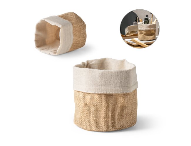 DUCASSE. Sacola em juta e algod�o