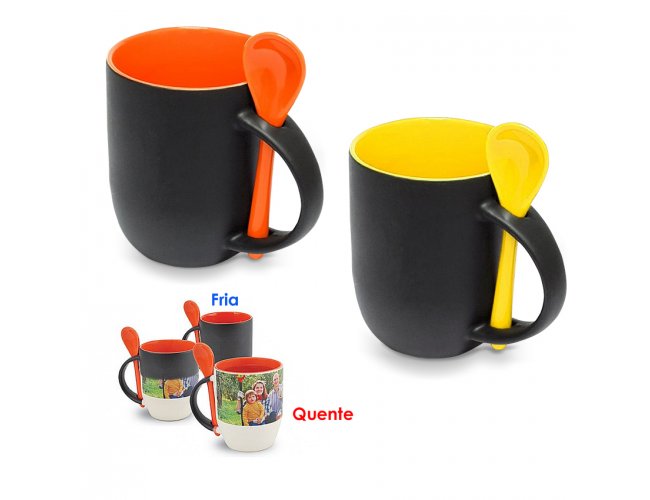 Caneca Porcelana Magica com Colher