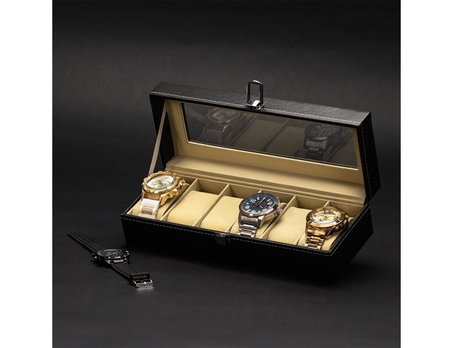 Porta-Relógios com 6 Divisórias